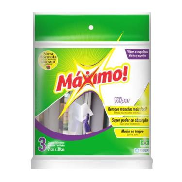 Imagem de Wiper Clean Vidros e Espelhos Máximo! 29cm X 30cm - 03 Folhas - Branco