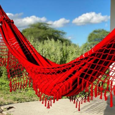 Imagem de Rede De Descanso Balanço Vermelho 1.40x3.60 M - UNIVERSO