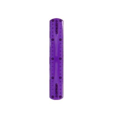 Imagem de Régua Escolar Flexível 20cm Colorida  Leo&Leo, ROXO