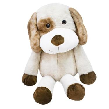 Imagem de Cachorro Mancha Marrom Olho Sorrindo 30cm - Pelúcia - Foffy