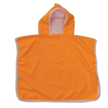 Imagem de Toalha Poncho Bebê Saida de Praia Piscina Com Capuz Cores Neon Verão -