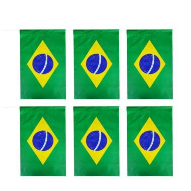 Imagem de Cordão De Bandeiras Do Brasil Para Copa Do Mundo - Leka Plas