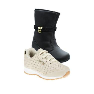 Imagem de Bota Menina e Tenis Infantil - KIT 2 PARES Tam 20 ao 34 - sapatinhos.c