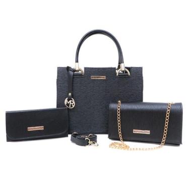 Imagem de Bolsa kit castelo 3 peças exclusiva - MARIAHRIBELLO, Preto