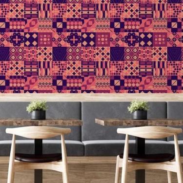 Imagem de Papel De Parede Adesivo Azulejo Retrô N05100 0,58X3,00M - Adesivo BR