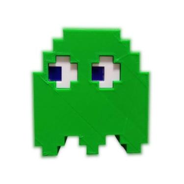 Imagem de Fantasma Pac Man Presente Criativo Game Anos 80 - Super 3D, Verde