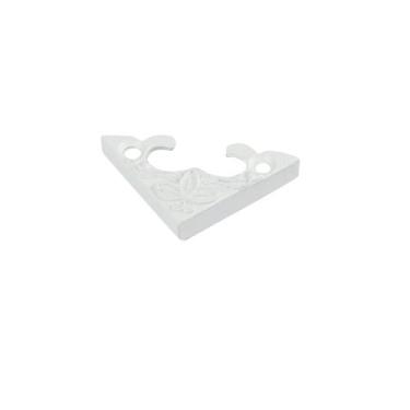 Imagem de Cantoneira Flor de Lotus Média Metal 4 Peças Decoração Caixa Mdf - Met