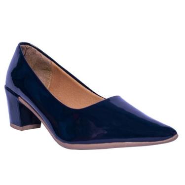 Imagem de Sapato Scarpin Feminino Salto Baixo Confortável Bico Fino - Eulalya Of