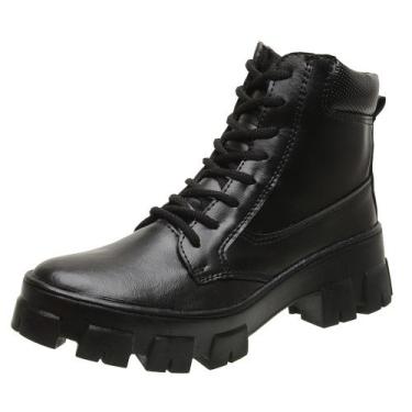 Imagem de Bota Casual Coturno Cano Curto Moderna Estilosa Leve Gmm Shoes, Preto,