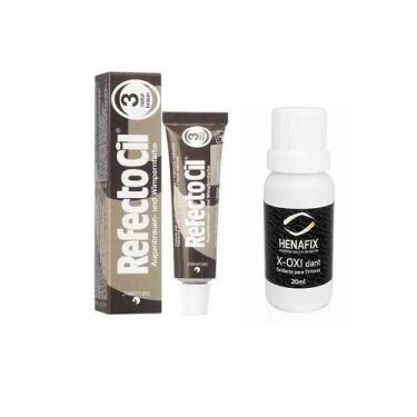 Imagem de Tintura Refectocil 3.0 Castanho Natural Escuro 15ml + Oxidante Henafix