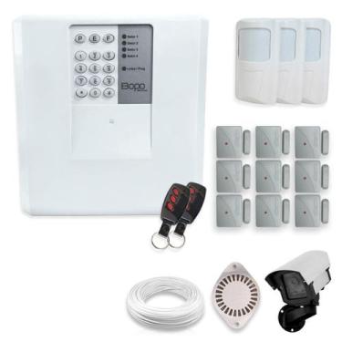Imagem de Kit Alarme Residencial Bopo 12 Sensores Sem Fio e Discadora - Bopo Ele