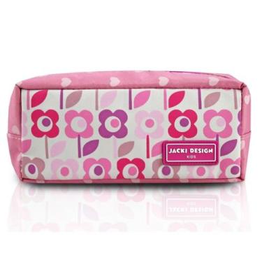 Imagem de Estojo Escolar Infantil Rosa Sapeka Jacki Design - P Rosa Flor