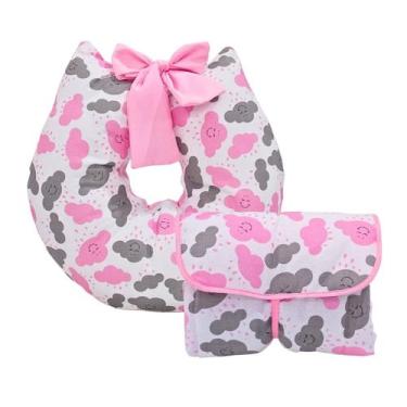 Imagem de Almofada Amamentação + Trocador de Fraldas Impermeável Dobrável Lindas