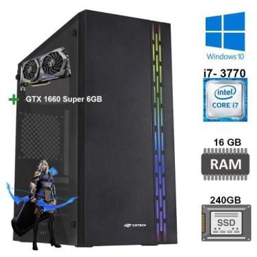 Imagem de Computador Core I7- 3770 Ram 16Gb, Ssd 240Gb Gtx 1660 6Gb - Sobraltech