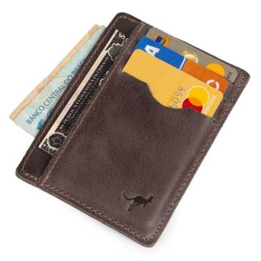 Imagem de Carteira Porta Cartão Para Rg,cédulas,cartões Couro Bovino - ELLO GRIF