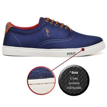 Imagem de Tenis Sapatenis Masculino Cano Baixo Adulto Polo Blu, Azul, 46