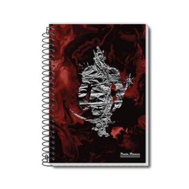 Imagem de Caderno Pauta Branca pequeno rox espiral 96 folhas