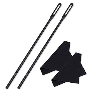 Imagem de Conjunto de 2 conjuntos de kit de limpeza de flauta, varão e pano de limpeza de flauta, bastão de limpeza de flauta, vara de limpeza de gravador com cotonetes limpos, ferramentas de manutenção de flauta para piccolo, instrumentos de sopro de madeira