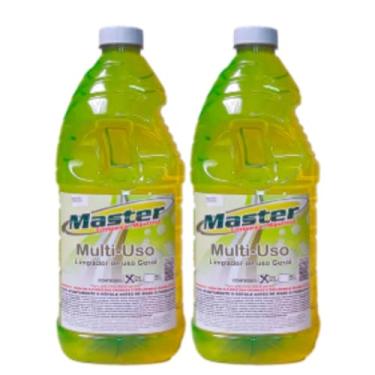 Imagem de Limpador Multiuso Uso Geral 4L Master Limpeza Completa para Cozinhas Banheiros Pisos e Superfícies Laváveis (2x2L)