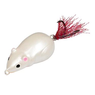Imagem de Weebass Isca - CHIPMOM Isca flutuante para mouse 40 mm/8 g para robalo, lúcio, cabeça de cobra, isca de pesca artificial em forma de rato, iscas duras (MICE)