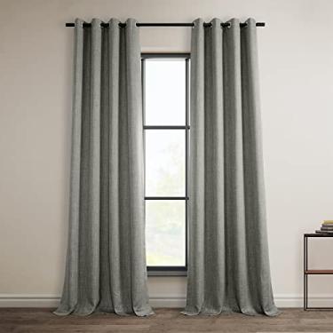 Imagem de HPD Half Price Drapes Cortinas de escurecimento de ambiente com ilhós para quarto e sala de estar 50 x 120 linho sintético, BOCH-LN18513-120-GR (1 painel) blazer cinza