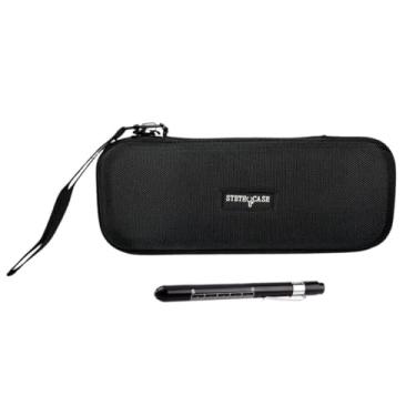 Imagem de Kit Case Para Estetoscopio Littmann Stethocase + Lanterna Clinica Para Diagnosticos Led Docbeam (Case Preto + Lanterna Preto)