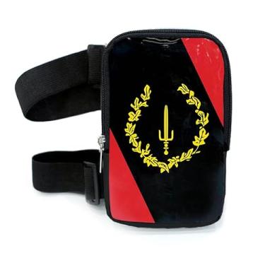 Imagem de Bolsa de coxa com bandeira | Arnês de perna para mulheres | Bolsa de cintura para atividades ao ar livre | Pochete de caminhada de carnaval com alças ajustáveis, Black American Heritage, One Size,