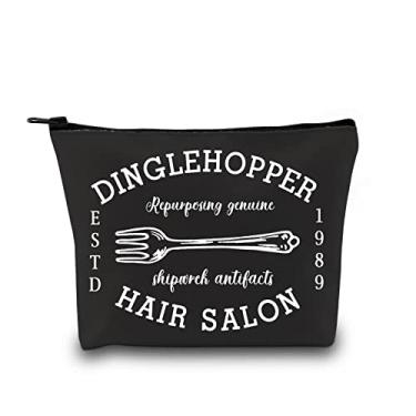 Imagem de GJTIM Bolsa de maquiagem de salão de cabeleireiro inspirada em filmes de sereia para fãs de princesa sereia, Bolsa de salão de cabeleireiro, Medium, Bolsa cosmética com impressão