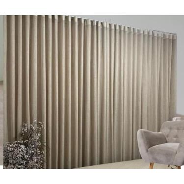 Imagem de Cortina Forro C/ Gaze De Linho Flame 6 Metros Trilho Suíço - Stanzanni