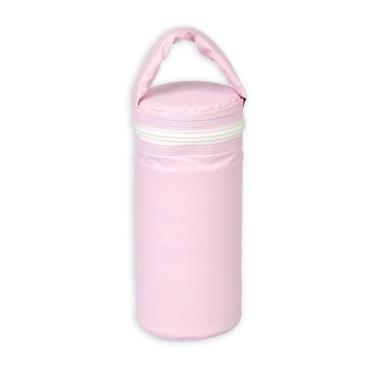 Imagem de Porta Mamadeira e Copo Bebê e Infantil Térmico Impermeável Rosa - Asse
