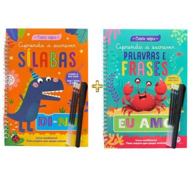 Imagem de KIT Livro de Atividades Aprenda a escrever Silabas e Frases Escrita Ap