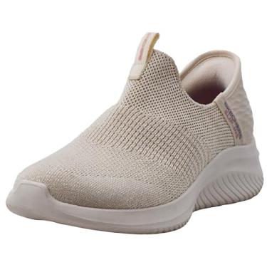 Imagem de Skechers Tênis feminino Hands Free Slip Ins Ultra Flex 3.0 Smooth Step, Natural, 9.5 Wide