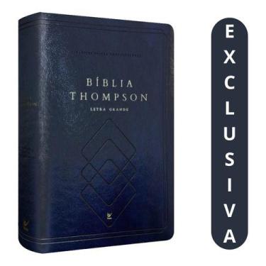 Imagem de Bíblia Thompson De Estudo Aec Letra Grande Capa Luxo Azul: Elegância E