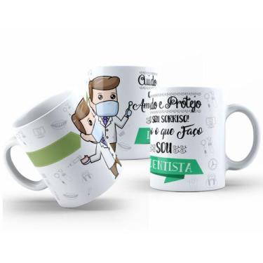 Imagem de Caneca de Cerâmica Branca 325ml com Estampa de Profissões - Mecolour, 