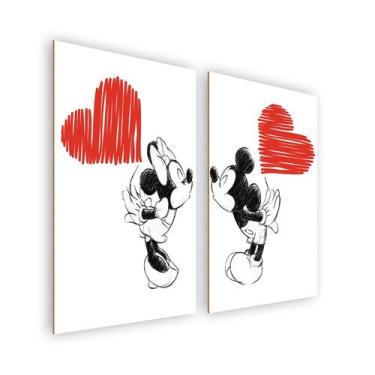 Imagem de Quadro/Placa Decorativa MDF 20x28xm s/ Moldura Tema Namorados - I Love