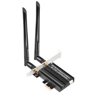 Imagem de LuxLam Placa WiFi 6E PCIe WiFi para PC de mesa AX7922 pro, até 5400 Mbps, Bluetooth 5.2, WPA3, adaptador sem fio 802.11AX Tri Band com MU-MIMO, compatível com Windows 10/11 (64 bits*)