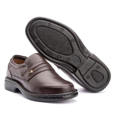 Imagem de Sapato Social Masculino Confortável Anatomic Gel Couro IGO FRANCA, Caf