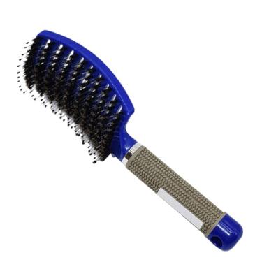 Imagem de Massagem couro cabeludo pente de cabeleireiro feminino desembaraçador escova de cabelo escova de náilon suprimentos de cabeleireiro (azul)