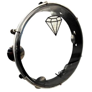 Imagem de Pandeiro Profissional Vip 10 Cristal Diamante Holografico Pr - VIP Per