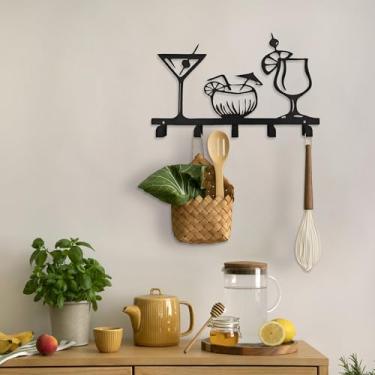 Imagem de Xedatric Ganchos de metal premium para toalha de cozinha – Acessórios de bar versáteis para decoração de casa, cozinha ou bar – Ganchos resistentes para toalhas, utensílios e itens decorativos