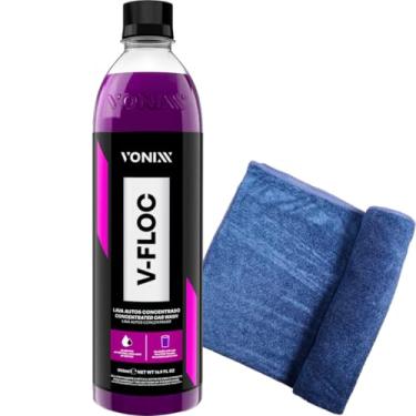 Imagem de Kit Lavagem Vonixx Shampoo Neutro Super Concentrado V-floc 500ml Toalha Secagem 50X90 Vonixx
