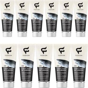 Imagem de Creme Massageador Fashion Cartilagem de Tubarão Bisnaga 200ml Kit 11 U