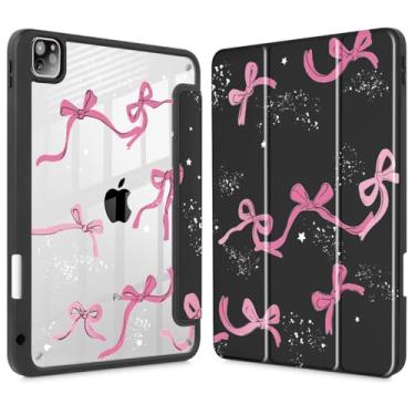 Imagem de Tuiklol Capa para iPad Pro de 11 polegadas M2 2022 geração 4ª - Suporte de lápis embutido à prova de choque, capa traseira transparente transparente adequada para iPad 11 polegadas 2021 2020 2018