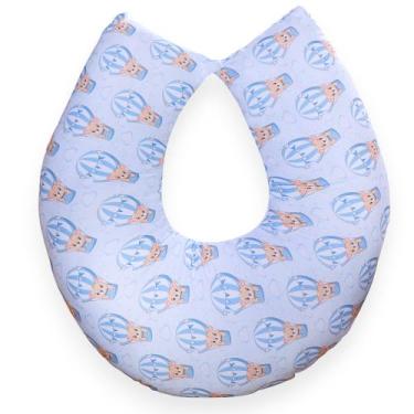 Imagem de Almofada Amamentação para Bebê Menino Sublimada - Carinha de Anjo, Urs