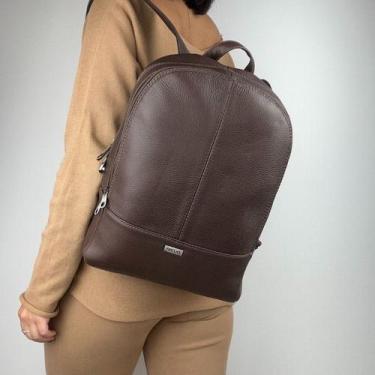 Imagem de Mochila em couro legitimo b.1050 - RECUO, Café