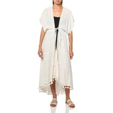 Imagem de Ramy Brook Vestido feminino Addaline, Listra branca, XPP