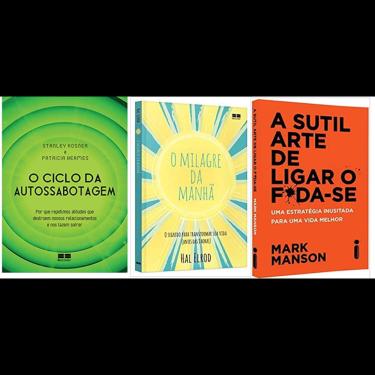 Imagem de Kit 3 livros O Ciclo da Autossabotagem + O milagre da manhã + A sutil