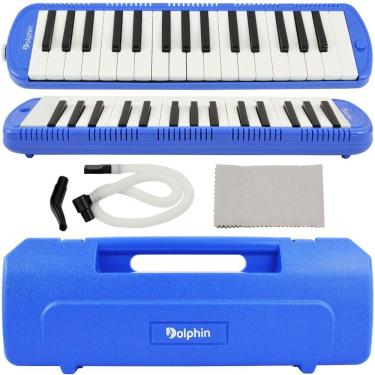 Imagem de Escaleta Dolphin 32 teclas azul com case 6409