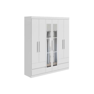 Imagem de Guarda Roupa Lopas Zeus Plus - c/Espelho Branco