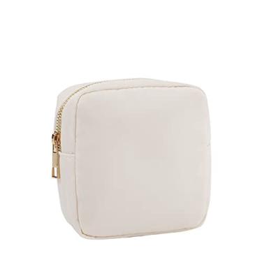 Imagem de YogoRun atualizado Bolsa de Maquiagem Pequena Bolsa de Viagem Bolsa Cosmética Saco Cosmético para Mulheres / Meninas / Adolescentes / Crianças (Bege,